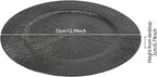100 PCS Charger Plates Bulk, 13 Inch Decorative Round Dinner Plates, Plastic Dinner Chargers Bulk Serving Plate for Birthday Parties, Holidays, Weddings (Black)
