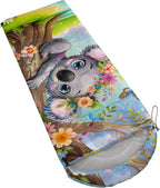 AILONEN Kawaii Panda Sleeping Bags,Lightweight & Waterproof,3 Season Warm & Cool Weather,Dreamy Purple Flower Animal Themed Sleeping Bags for Boys,Girls,Kids,Adults Travelling,Outdoors