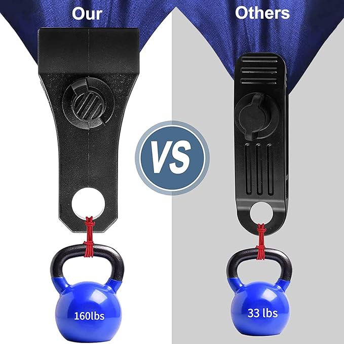 60PCS Upgrade Large Tarp Clips Heavy Duty Lock Grip Tarp Clamps Thumb Screw Tent Clamps with 200 Pcs Zip Cable Ties for Swimming Pool Cover Awnings Outdoor Camping Caravan Canopies Car Covers