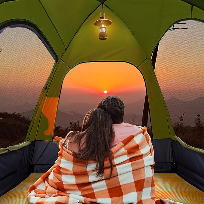SUV Tent, Rectangle Car Tent for Family, Waterproof & Windproof for Car Camping, Large Camping Tents with Storage Bag, SUV, Van, Jeep