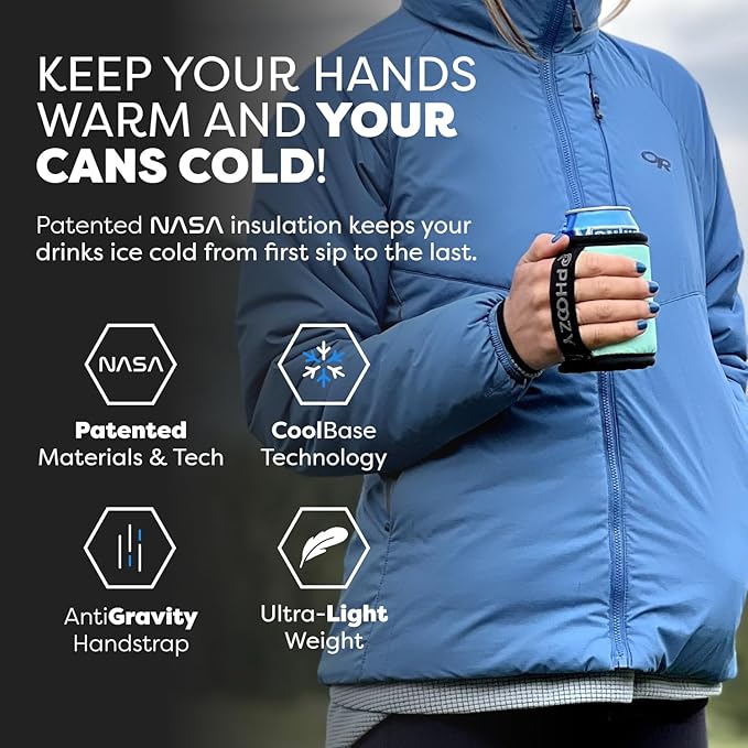 PHOOZY Insulated Can Cooler for Slim 12oz Cans with NASA-Inspired Technology - Patented Can Cooler That Keeps Drinks Cold 10x Longer - Lightweight for Outdoor Adventures - Mint