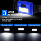 48 Pack LED Headlamp Flashlight Bright Waterproof Head Lamp Torch Cob Flood Head Light Bulk 800 lumens with 3 Modes 144 AAA Batteries for Adult Kids Running Camping Night Survival, 4 Colors