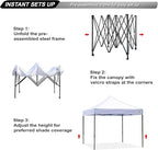 ABCCANOPY Patio Pop Up Canopy Tent 10x10 Commercial-Series (Ivory White)