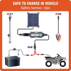 Optimate Solar Duo, TM522-D2, 6-Step 12V / 12.8V 1.6A Weatherproof Solar Battery Saving Charger & maintainer