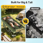 Slendor XXL Folding Camping Cot for Adults with Mattress Pillow Carry Bag, 32 inch Extra Wide Portable Sleeping Cot, 900LBS Support Outdoor Cot Bed for Office Nap Beach Travel RV