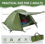 Clostnature Lightweight Backpacking Tent - 1/2 Person 4 Season Ultralight Waterproof Camping Tent, Large Size Easy Setup Tent for Winter, Cold Weather, Family, Outdoor, Hiking and Mountaineering