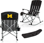 Picnic TIME NCAA Unisex-Adult NCAA Outdoor Rocking Camp Chair, XL Heavy Duty Camping Chair for Adults