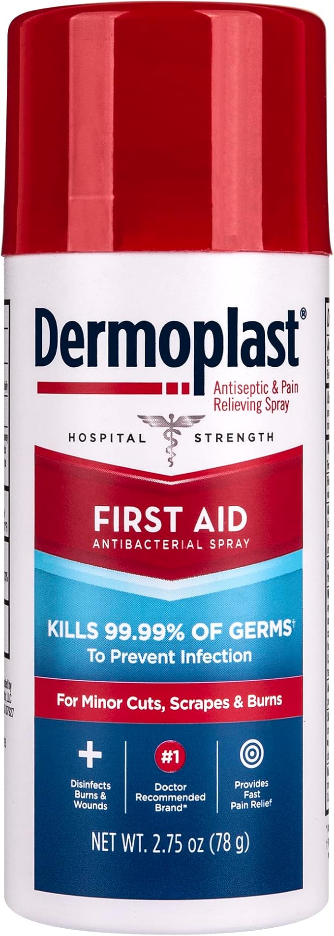 Dermoplast First Aid Spray, Analgesic & Antiseptic Spray for Wounds, Minor Cuts, Scrapes and Burns, Wound Care, 2.75 Ounce (Packaging May Vary)
