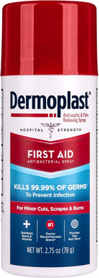 Dermoplast First Aid Spray, Analgesic & Antiseptic Spray for Wounds, Minor Cuts, Scrapes and Burns, Wound Care, 2.75 Ounce (Packaging May Vary)