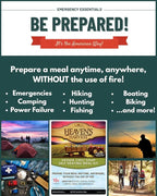 Heaven's Harvest Self-Heating Emergency Meal Kit (10 Year Shelf Life) — Tastier than MRE Meals & Ready-To-Eat in Minutes! Just add water to activate the “cooking” process. (Veggie Chili) (6-Pack)