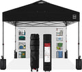 Best Choice Products 10x10ft Pop Up Canopy Tent with Sidewall, 1 Person 1 Minute Set Up, Carry Case, 4 Weight Bags - Black