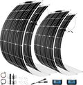1600 Watt Solar Panel Kit, 4 × 400 Watt Flexible Solar Power Panel Photovoltaic Module with 40A Solar Charge Controller Monocrystalline Solar Panel for Camping Off Grid Battery Charging Boat