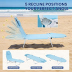 LILYPELLE Tanning Chair with Face Hole, Heavy Duty Outside Lounge Chair with Mattress, Folding Outdoor Face Down Tanning Chairs Arm Hole for Beach Poolside Patio Sunbathing Lawn Camping