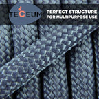 TECEUM 5/32" Paracord Rope 1000 – 1000ft / 200ft / 100ft / 50ft – Tactical Parachute Cord 4mm – 45+ Colors – Nylon String for Survival & Camping Gear – Stripe Cord for Survival – Utility Rope