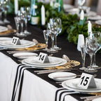 Tuanse Table Numbers 1-25 Acrylic Double Side Numbered Table Tents Plastic Restaurant Wedding Numbers Cards Signs for Party Banquets Wedding Reception(White, Black)
