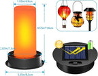 2 Pack Solar Light Replacement Top with Flickering Flame, Waterproof Solar Light Parts for Hot Air Balloon Lanterns (Fits 2.87 to 3.35 Inch Openings) Replacement Kit for Outdoor Decor Garden Patio