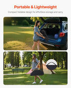 VEVOR Folding Camping Table, Portable Roll Up Side Tables, Lightweight Aluminum Table for Outdoor BBQ Tailgating Picnic, Travel (28 inch-Silver)