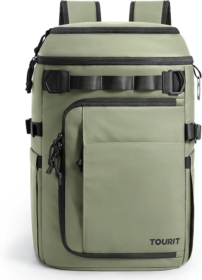 TOURIT 38 Cans Backpack Cooler: Leak Proof Waterproof 2 Insulated Compartments Soft Cooler Bag Beach Travel Camping Picnic