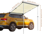 Yescom Car Awning with LED for SUV 4.6FT x 6.6FT Caravan Camping Side Rooftop Tailgate Canopy Tent Shelter Tarp