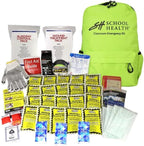 School Health - Medical Emergency Backpack, Medical First-Aid Kit, for School Emergencies, Camping and Survival - Durable and Lightweight Portable Backpack
