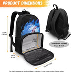 17 Inch Men Women Kids Casual Backpacks with Insulated Cooler Lunch Compartment Lightweight Students Knapsack Middle High School Bookbag Work Hiking Daypack, Fire Flame Softball