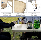 Folding Table 3FT Camping Table 2 Adjustable Height Lightweight Portable Aluminum Mini Foldable for Picnic Beach Indoor Outdoor, Yellow