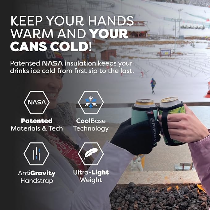 PHOOZY Insulated Can Cooler for 12oz Cans with NASA-Inspired Technology - Patented Koozie That Keeps Drinks Cold 10x Longer - Lightweight Beer Koozie for Outdoor Adventures - Green