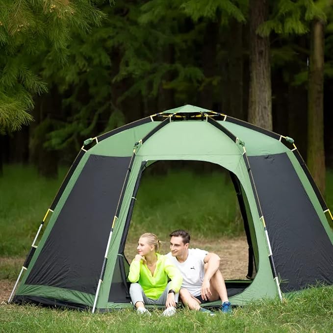 Travel Tent Outdoor Camping Tent Double Layer Waterproof Windproof Oversized Family Party Camping Tent