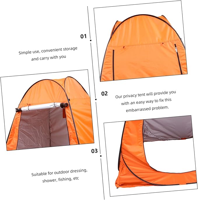 Sosoport Portable Tent for Fishing Camping Quick Tent Automatic Setup Space Windproof Easy Storage