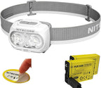 Nitecore UT27 MCT Pro 800 Lumen Running Headlamp USB-C Rechargeable Dual Power with Multi-Color Temperatures Red Light Lightweight Trail Hiking Camping Sticker (White)