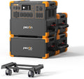 PECRON 15.36kWh Portable Power Station, E3800 LFP with 3 Extra Batteries, 4200W Solar Generator, LiFePO4 Battery Backup Power Station, Fast Charging for Home Emergency, Camping, RV & Off-Grid Living
