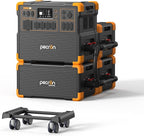 PECRON 15.36kWh Portable Power Station, E3800 LFP with 3 Extra Batteries, 4200W Solar Generator, LiFePO4 Battery Backup Power Station, Fast Charging for Home Emergency, Camping, RV & Off-Grid Living