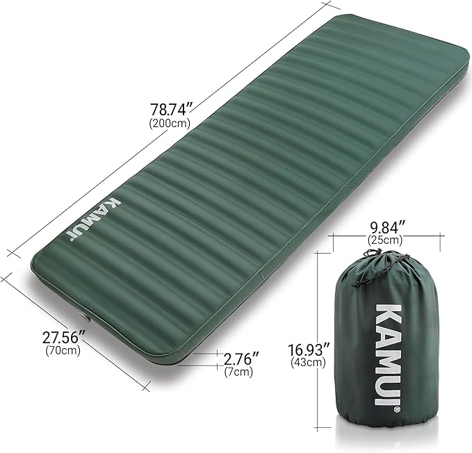 KAMUI Sleeping Pad – Foam Camping Mat, 4-Season Insulated Mattress Pad R-Value 6, for Tent, Car, Travel, or Home