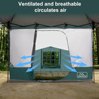 KAMPKEEPER Canopy Side Tent, Camping Canopy Tent for 10x10 Pop Up Canopies, Cube Tents, Gazebo Room Compatible with 10' Wide Canopies(Canopy Not Included)