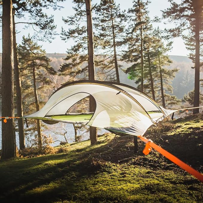 Tentsile Stingray V3 Tree Tent, Camping Hammock Tent, 3P Capacity, Portable Tree House Shelter for Campers, Backyards, Campgrounds, Designed in The UK