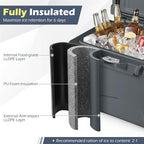 Goplus Hard Cooler, Insulated Ice Chest w/Portable Handles, Cup Holders, Ruler, Bottle Opener, 6 Day Ice Retention for Drink, Beverage, Camping, Fishing, Beach