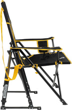 GCI Outdoor Comfort Pro Rocker Camping Chair | Portable Folding Rocking Chair with Durable Armrests & Drink Holder | Official Collegiate Licensed Sideline Sports Chair | Iowa Hawkeyes