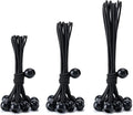 30 Pack of 3 Sizes Ball Bungee Cord, 6 ，9，11 Inch Heavy Duty Bungie Cord Balls Canopy Tarp Tie Down Bungee Balls for Camping, Tents, Cargo,Holding Wire and Hoses, Patio Umbrellas, Awning (Black)