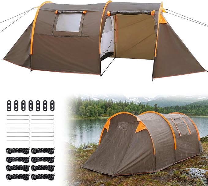 Oxford 2-Person Backpacking Tent Windproof 4 Season Tent Rainproof Waterproof Tent for Camping Hiking Cycling