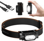 NIGHTEYE Headlamp Rechargeable Mini Flashlight - High 2000 Lumens Magnetic Led Headlamp Battery Powered Handheld Waterproof Bright Camping Headlamps Flashlight 6 Modes for Outdoor Hiking Fishing