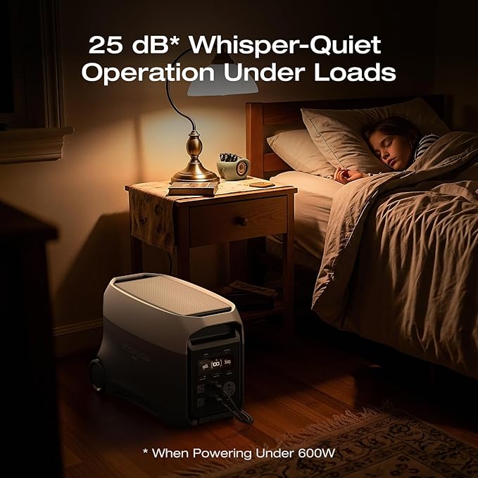 EF ECOFLOW Delta 3 Ultra Portable Power Station, 3072Wh LiFePO4 Battery, 3600W (Surge 7200W) Output Home Power, Solar Generator for Home Use, Camping Accessories, Emergencies & RV Backup