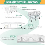 COBIZI 10x30 Pop Up Canopy Tent Commercial Instant Shelter with 8 Sidewalls, Durable Waterproof Portable Gazebo UPF 50+ for Outdoor Party, Wedding, Vendor Events (White)