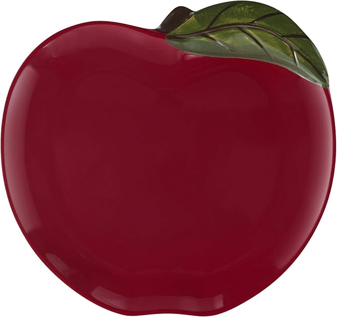 UPware 12 Piece Apple Melamine Dinnerware Sets, Outdoor Dishes Set, Plates and Bowls Sets, Service for 4, Red