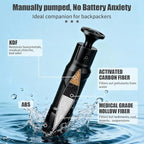 10000L Portable Water Filter Pump,High-Volume 3-Stage Portable Purification Filter,Water Filter for Camping, Backpacking, Hiking,Emergency