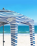 Qipi Beach Cabana - Easy to Set Up Canopy, Waterproof, Portable 6' x 6' Beach Shelter, Included Side Wall, Shade with UPF 50+ UV Protection, Ultimate Sun Umbrella - for Kids, Family & Friends