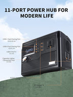 Portable Power Station 600W, 600Wh LiFePO4 Battery, Outdoor Solar Generator for Camping, Traveling, and Emergency