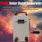 Outdoor Generator Portable Hand Crank Generator,12v 220v 5000mah 150w Solar Hand Shake Generator,for Emergency, Camping,Led Emergency Power Lighting Should,220V