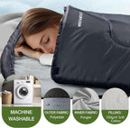 XL 10 Degree Sleeping Bags Waterproof for Adults 350GSM Machine Washable with Compression Sack for 3-4 Season Camping Outdoor