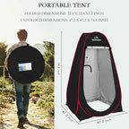 Your Choice Pop Up Privacy Shower Tent, 3.9 x 3.9 x 6.2FT Portable Camping Changing Room, Instant Setup Outdoor Shelter with Silver Coating, Vent Window & Carry Bag for Beach, Hiking & RV | Portable, for Camping, Beach, Hiking, with Carry Bag, Quick Setup