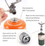 Ultralight Backpacking Stove Portable Pocket Stove Titanium Camping Gas Burner only 26g with 1 Extra Backup O-Ring
